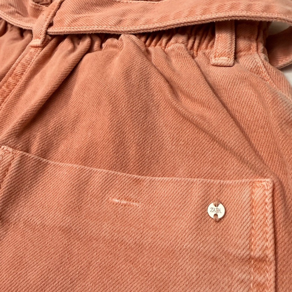 Zara High Waist Coral Shorts Size 0‎ - Picture 4 of 5